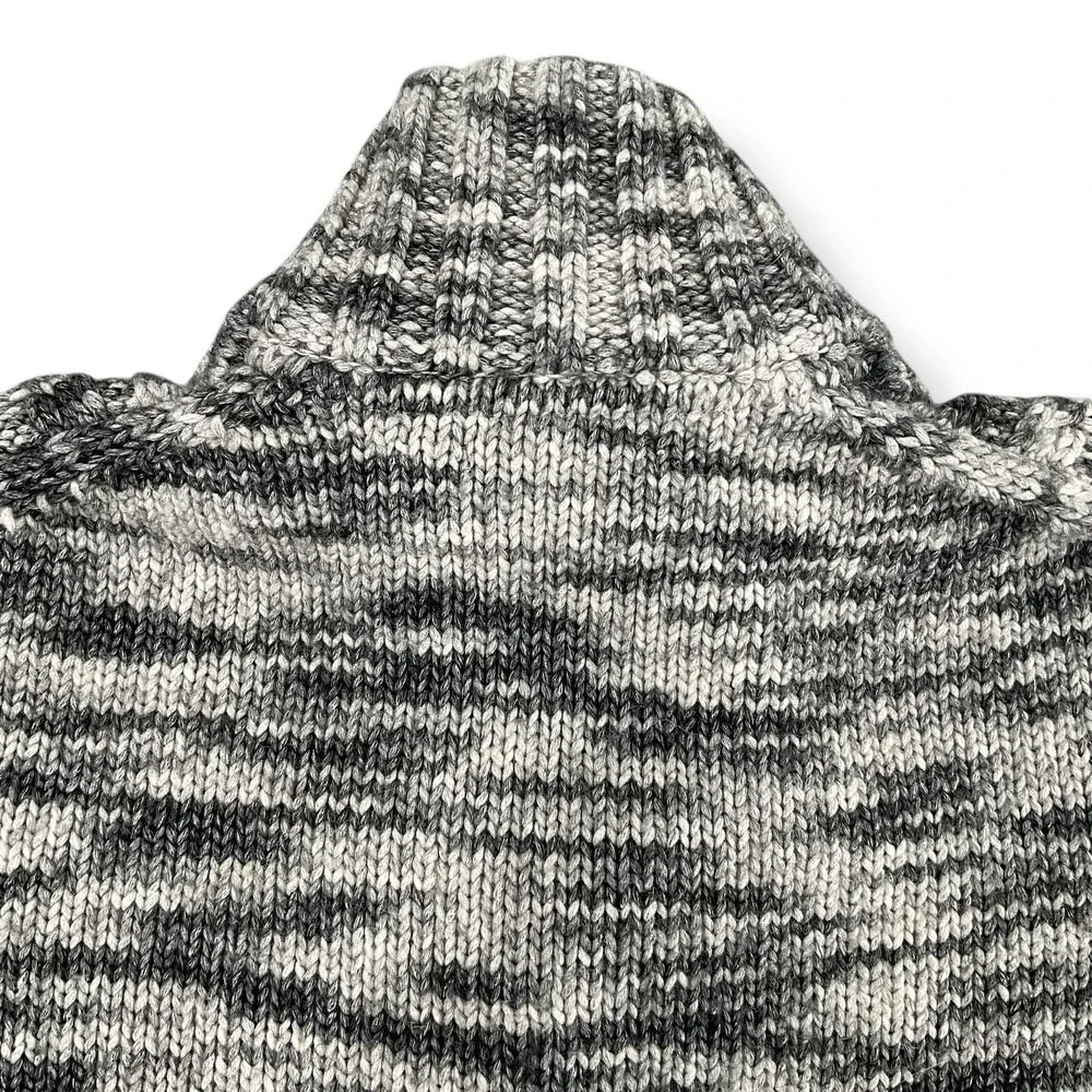 Banana Republic Cardigan Men Large Gray Long Sleeve Button Heavyweight Wool Knit
